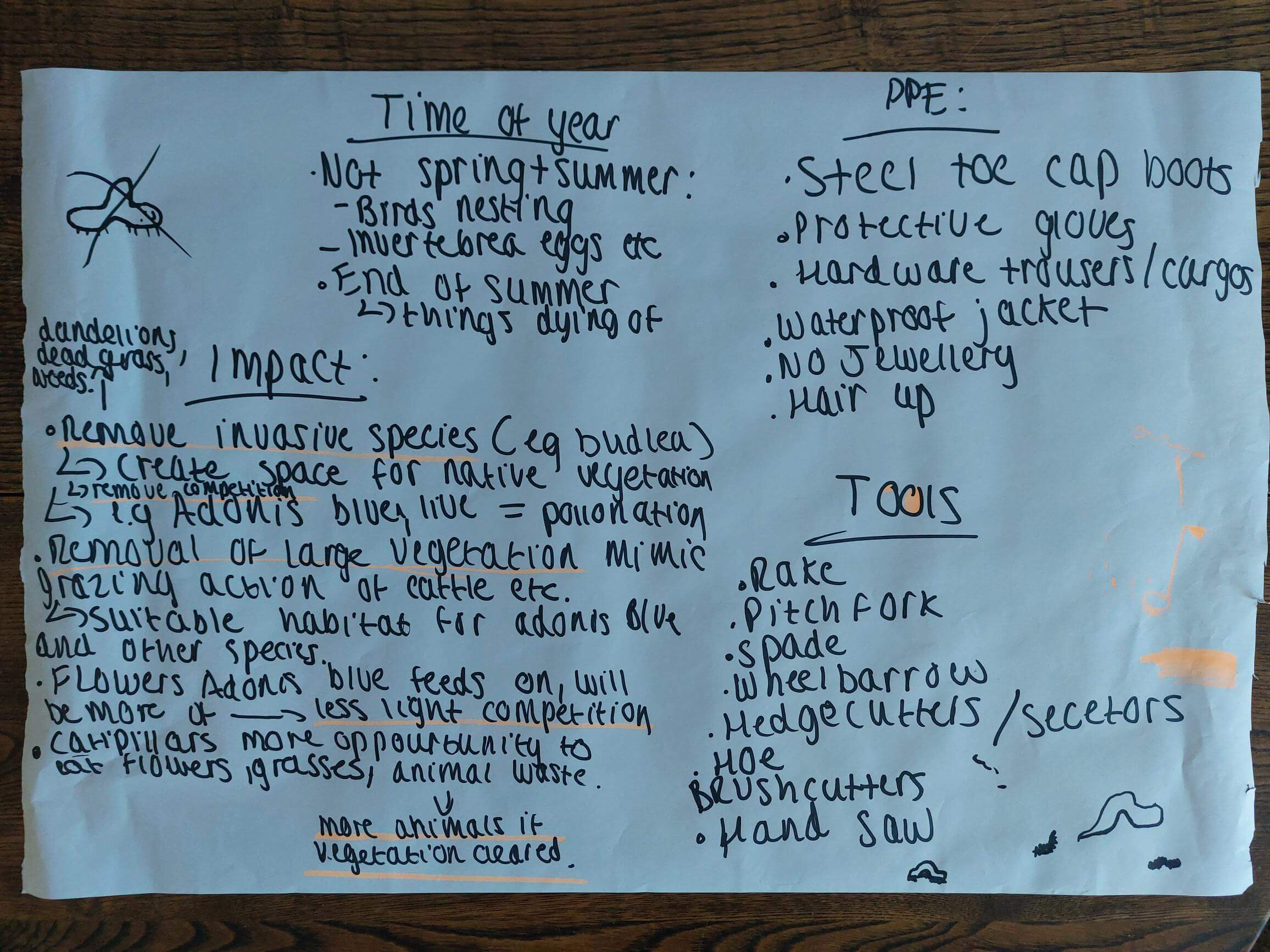 An example of the work carried out by Canterbury College students during the workshop.