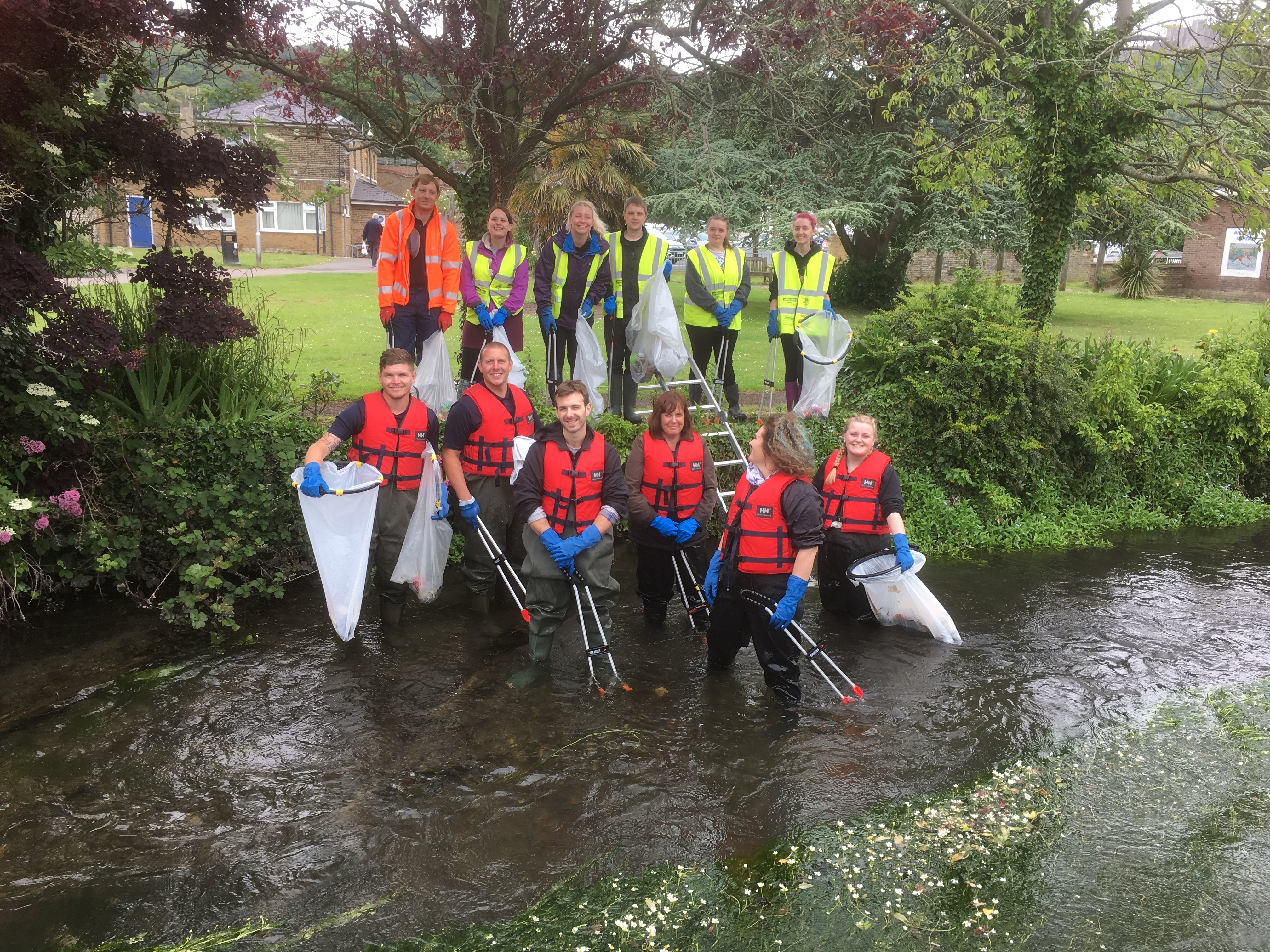 Corporate volunteering on the River Dour