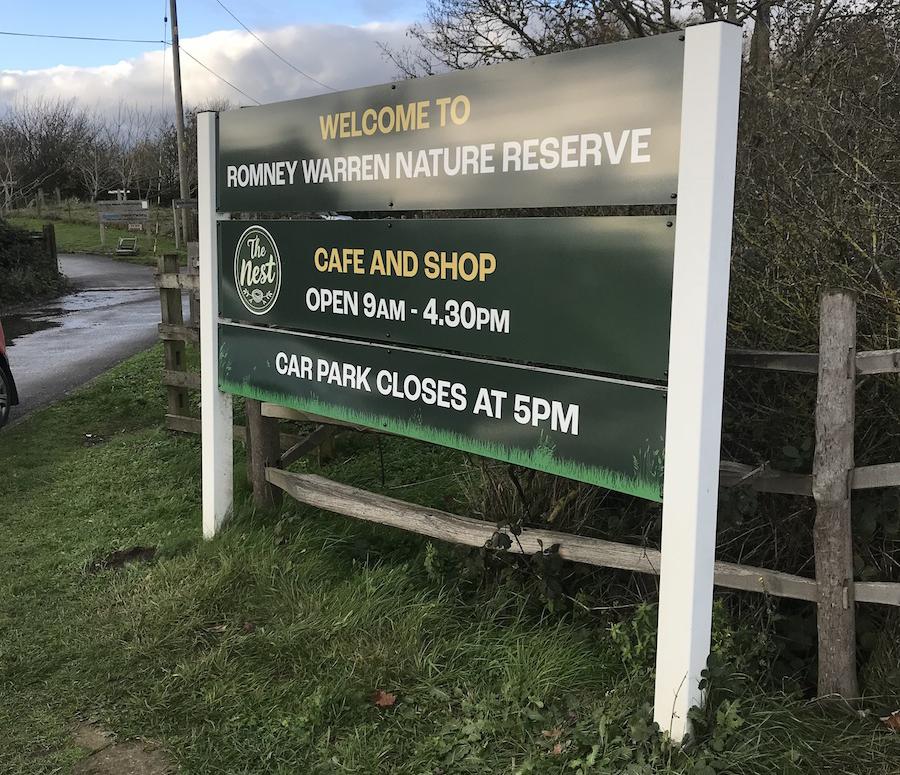 The nest visitor sign